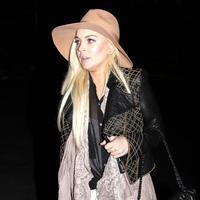 Lindsay Lohan arriving at the Hollywood Bowl